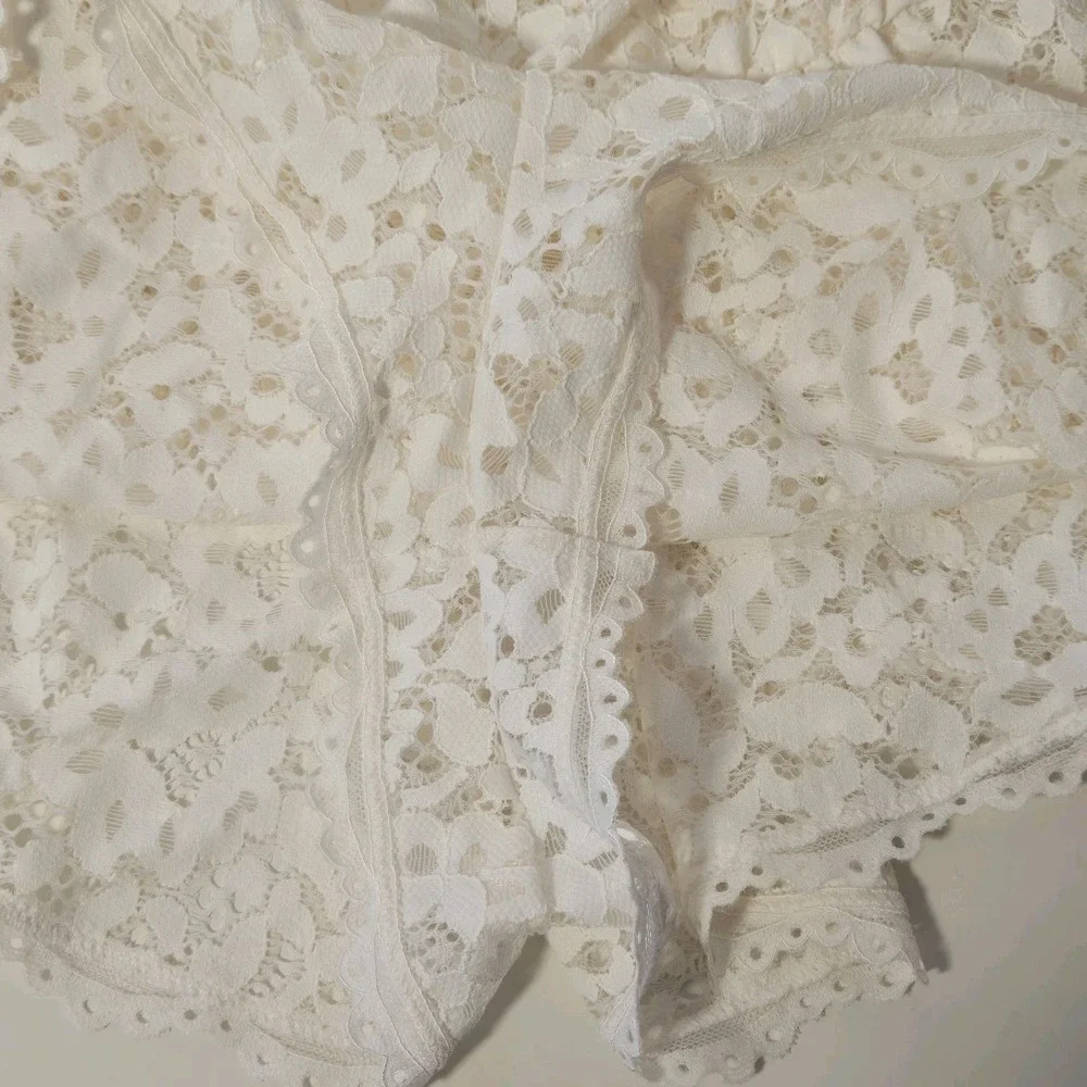 Victoria’s Secret Lace Teddy Nightie Sexy Size M‎ Off White Lingerie Romper